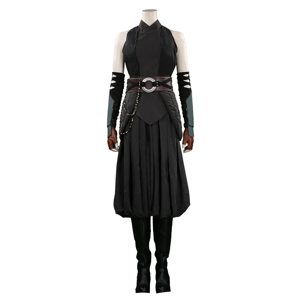 2023 Ahsoka Ahsoka Tano Black Outfits Cosplay Headgear Shoes Full Set Halloween Carnival Suit Cosplay Costume