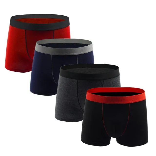 4 Pack Men's Underwear Boxers Pack Cotton Shorts Panties Boxer shorts Trunks