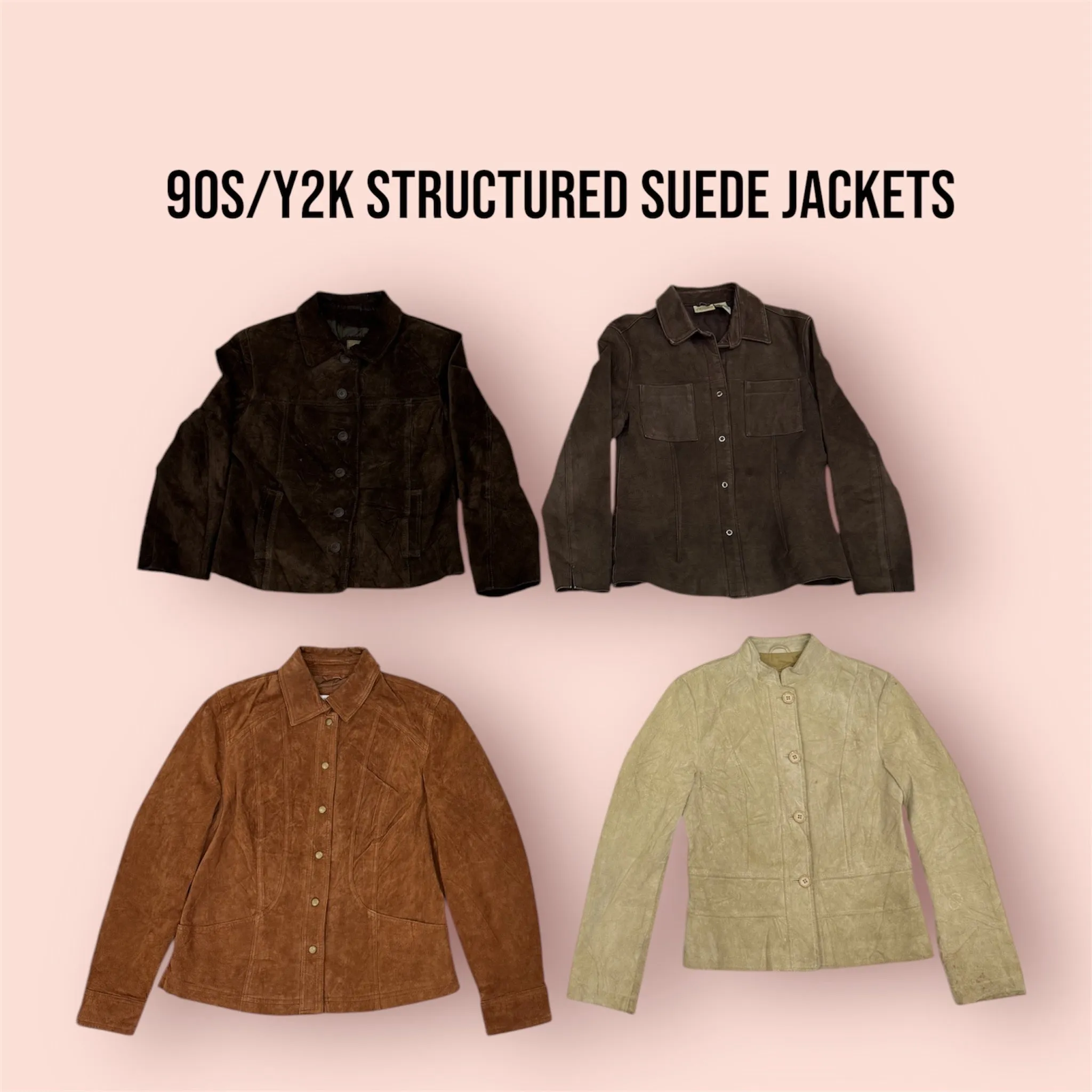 90S/Y2K STRUCTURED SUEDE JACKETS