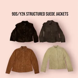 90S/Y2K STRUCTURED SUEDE JACKETS