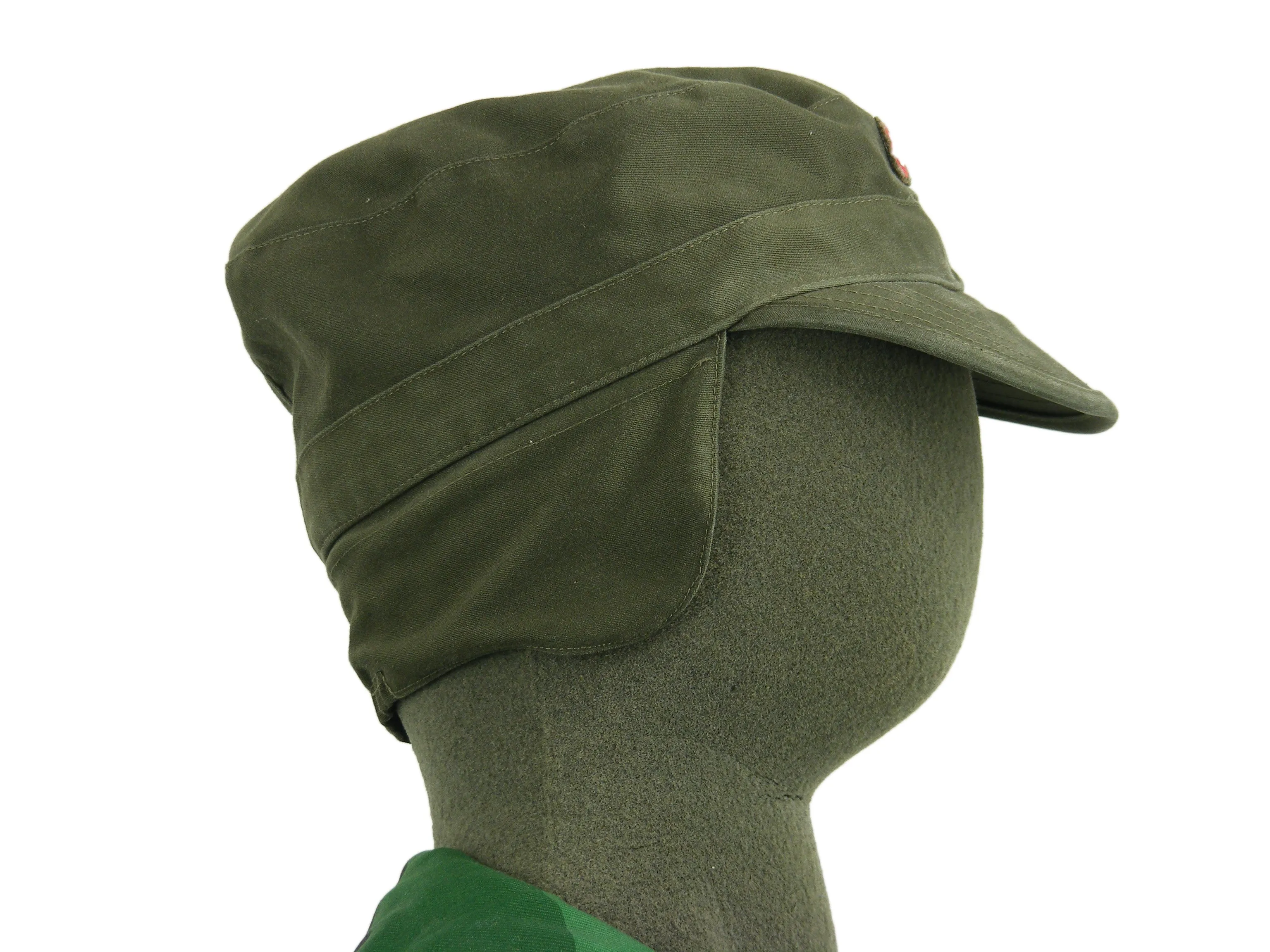 Austrian Olive Green Fatigue cap with neck shield