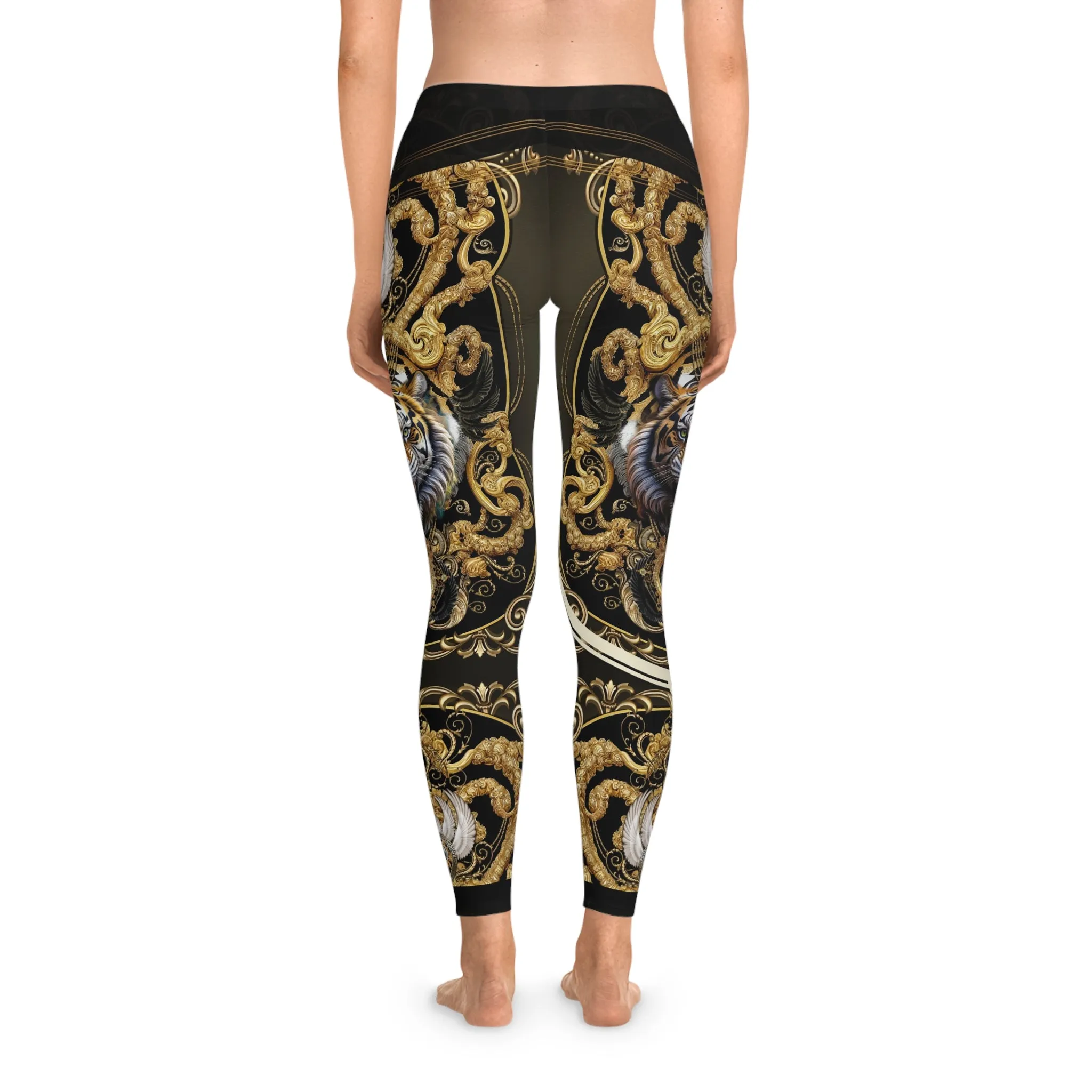 Baroque Tiger Leggings Women Spandex Leggings Casual Wear Leggings Tiger Print leggings Women Lounge wear Leggings | D20122B