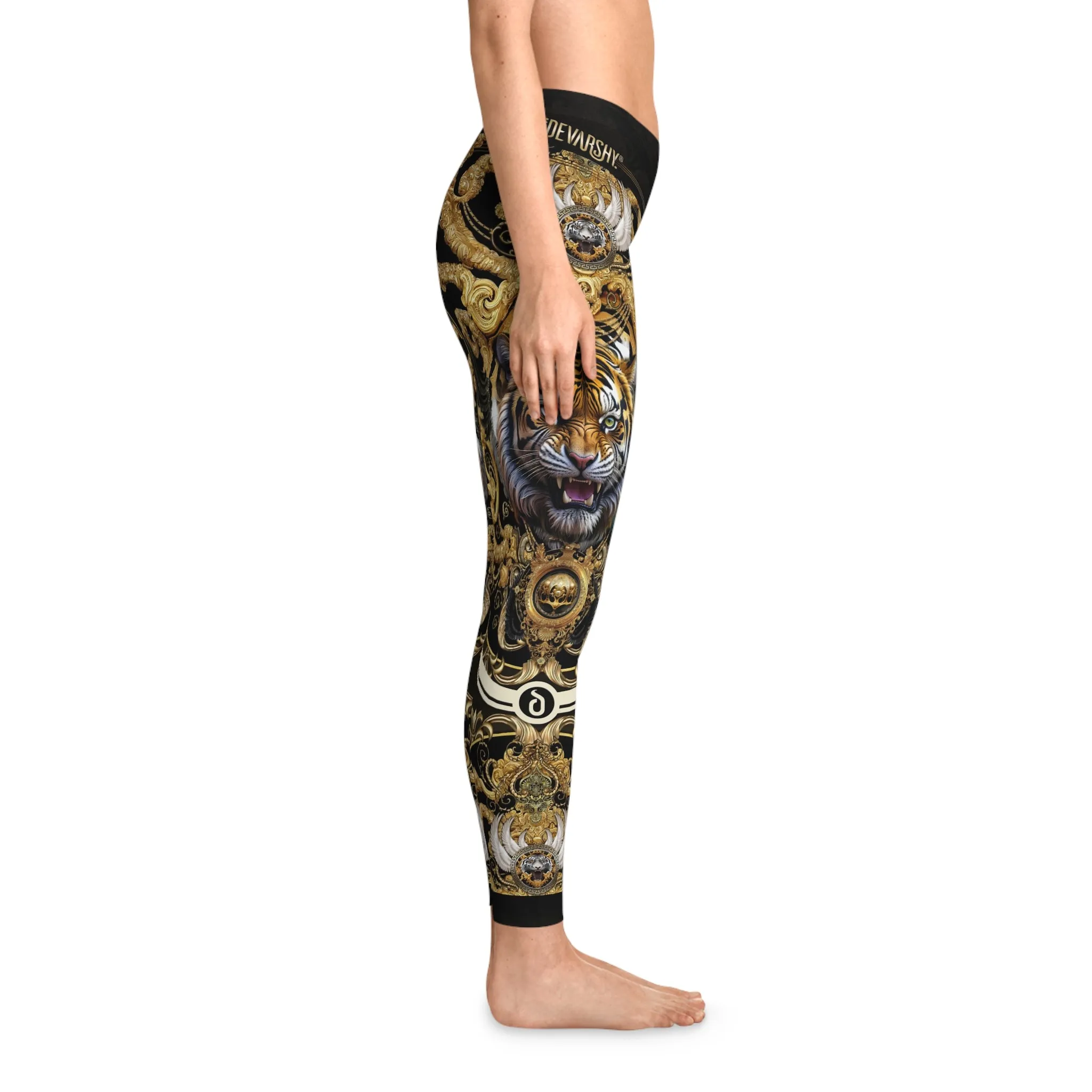 Baroque Tiger Leggings Women Spandex Leggings Casual Wear Leggings Tiger Print leggings Women Lounge wear Leggings | D20122B