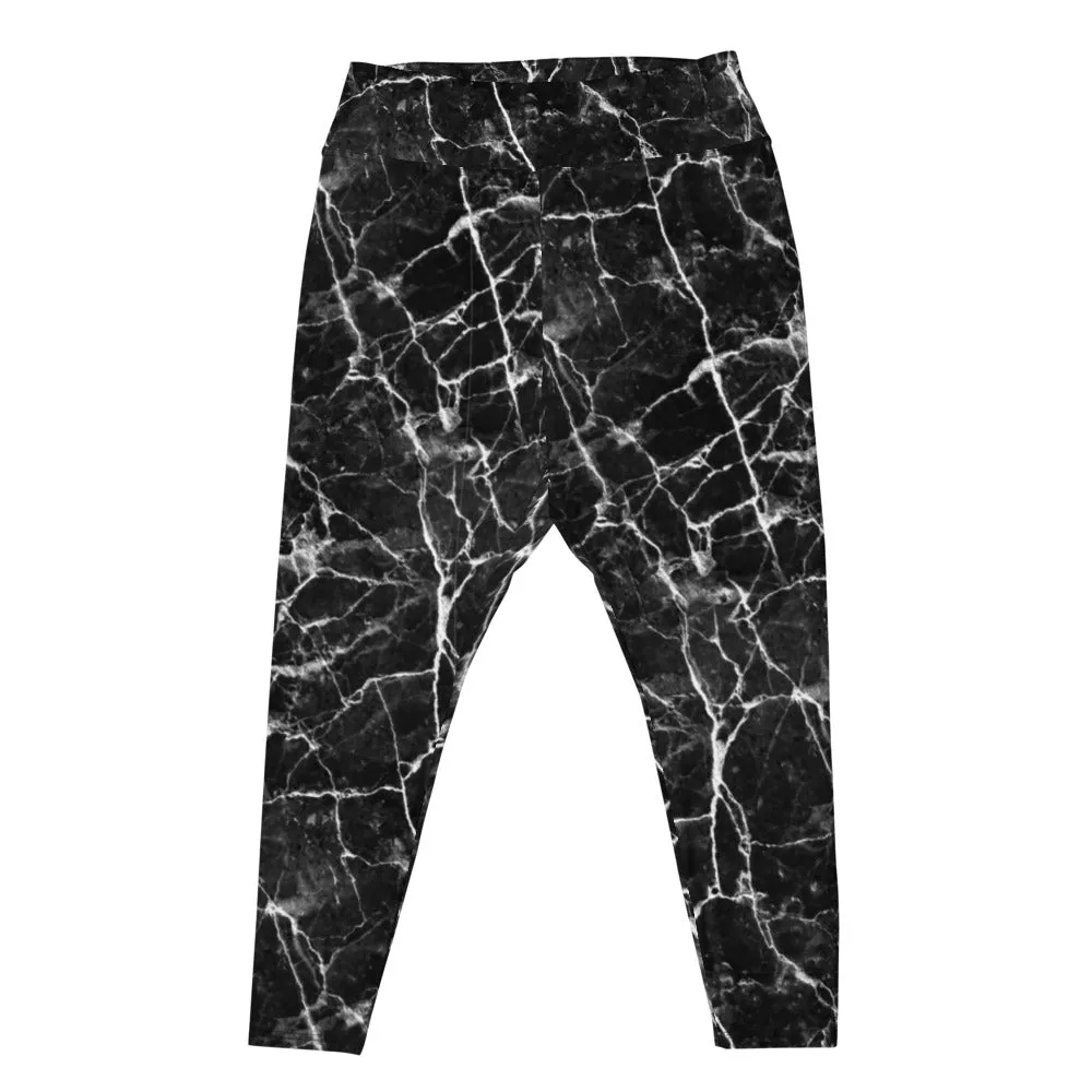 Black Onyx Marble Plus Size Leggings