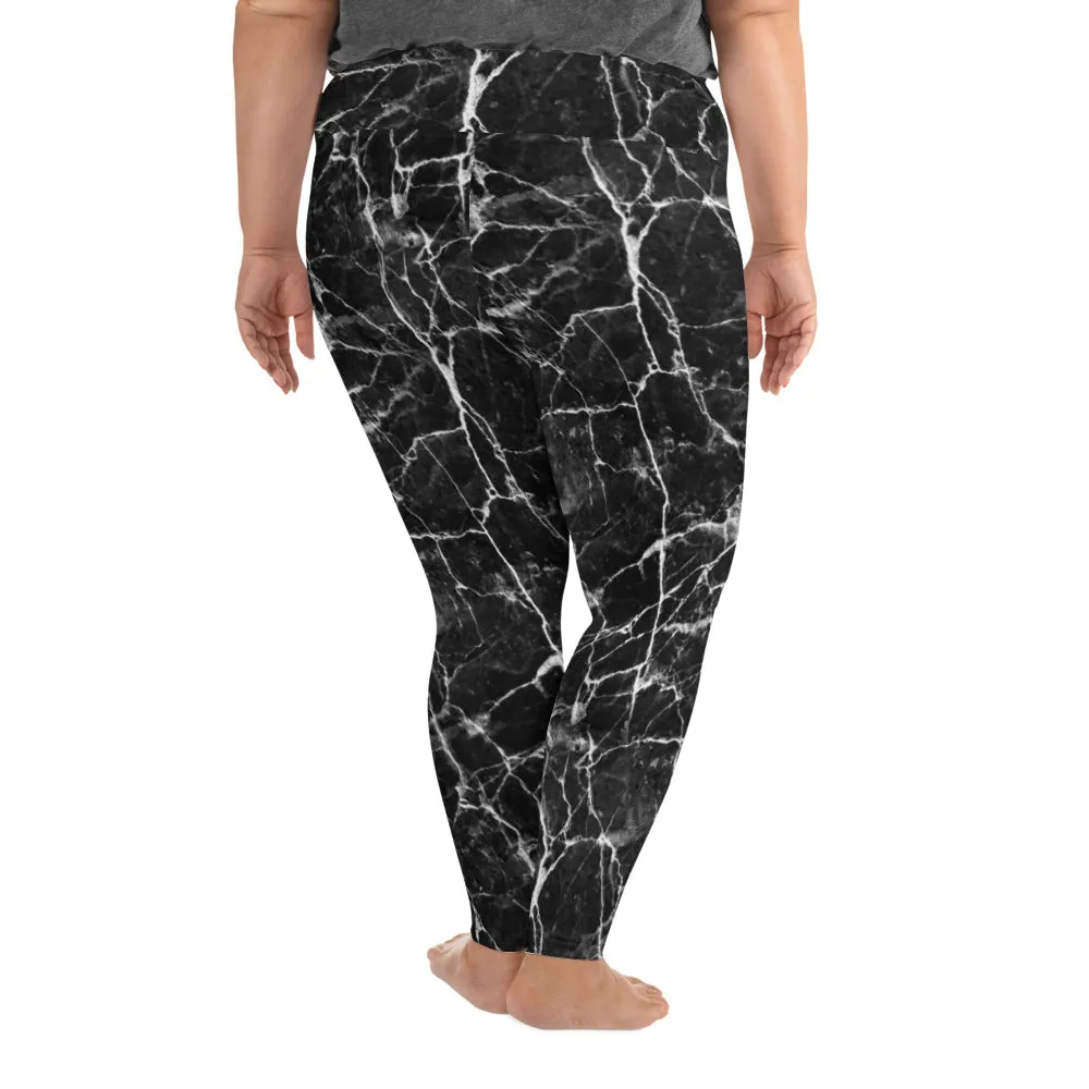 Black Onyx Marble Plus Size Leggings