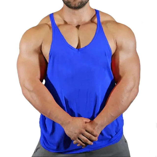 Bodybuilding Suspenders Shirt for Men