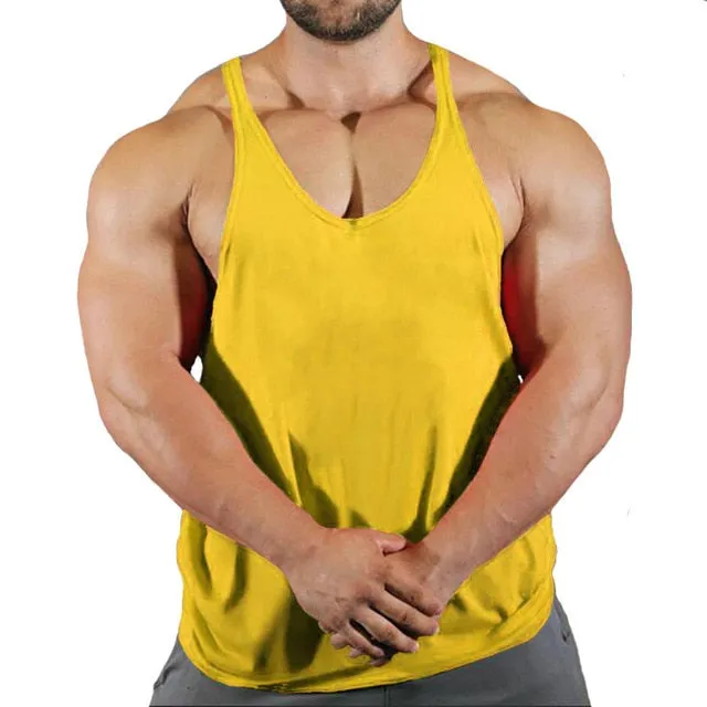 Bodybuilding Suspenders Shirt for Men