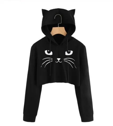 Cat Print Sweatshirt