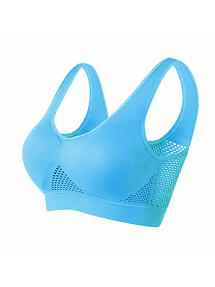 Elastic Breathable Women's Sports Bra with Holes - SF0448