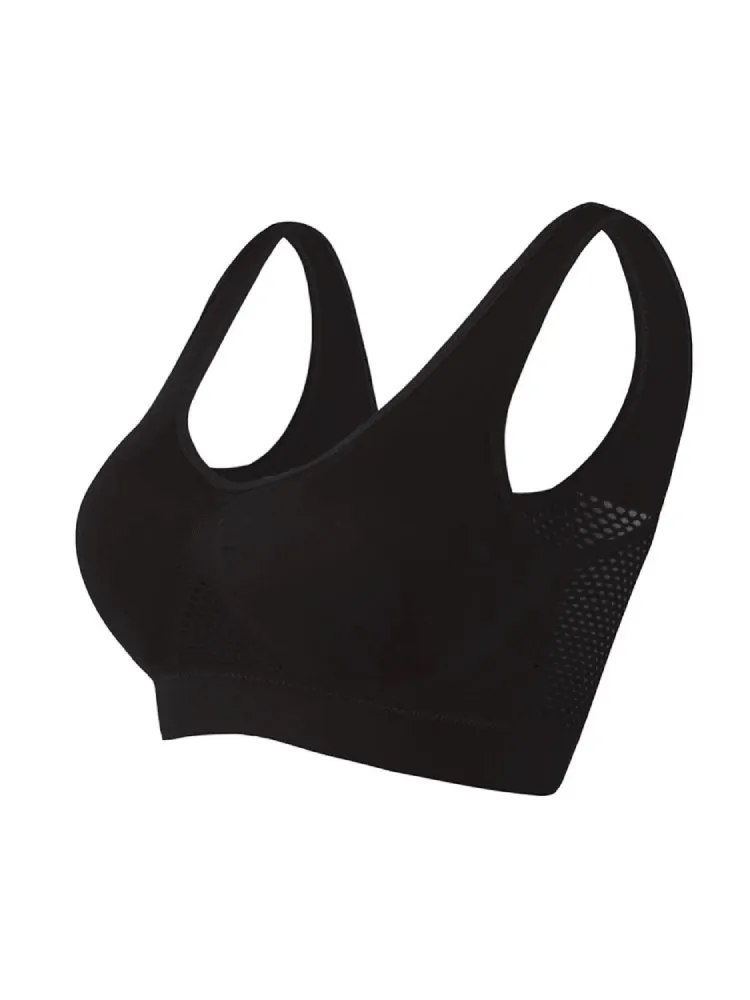 Elastic Breathable Women's Sports Bra with Holes - SF0448