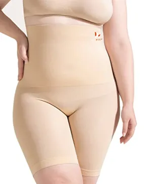 FIT PICK Tummy Tucker Women's High Waist with Anti Rolling Strips Shapewear for Women, Tummy Shaper Comfortable Seamless Shapewear Beige