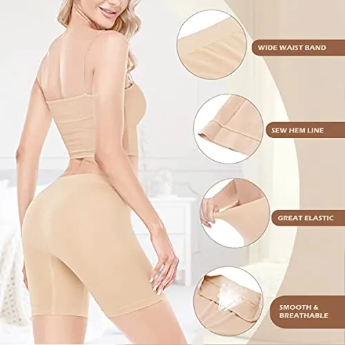 FIT PICK Tummy Tucker Women's High Waist with Anti Rolling Strips Shapewear for Women, Tummy Shaper Comfortable Seamless Shapewear Beige