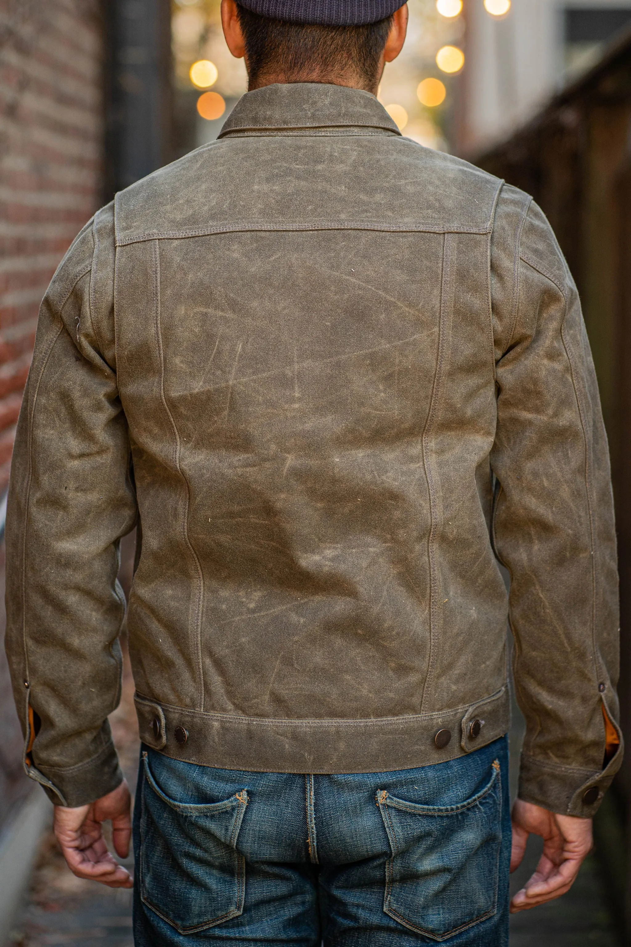 Freenote Cloth Heavy Waxed Riders Jacket - Tobacco Wool