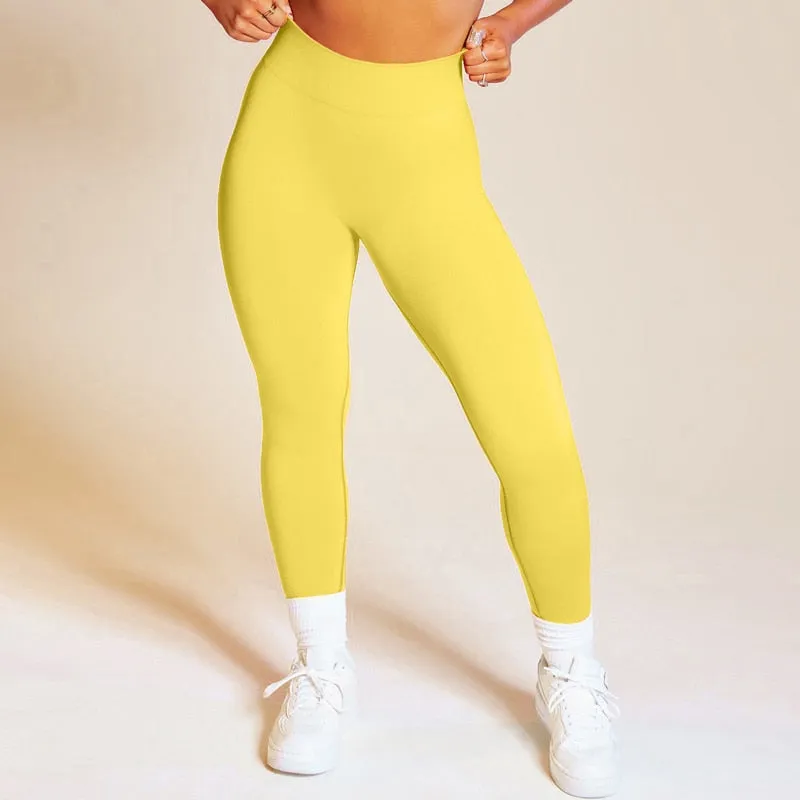 High waist seamless leggings scrunch butt gym tights legging workout yoga pants fitness gym clothing