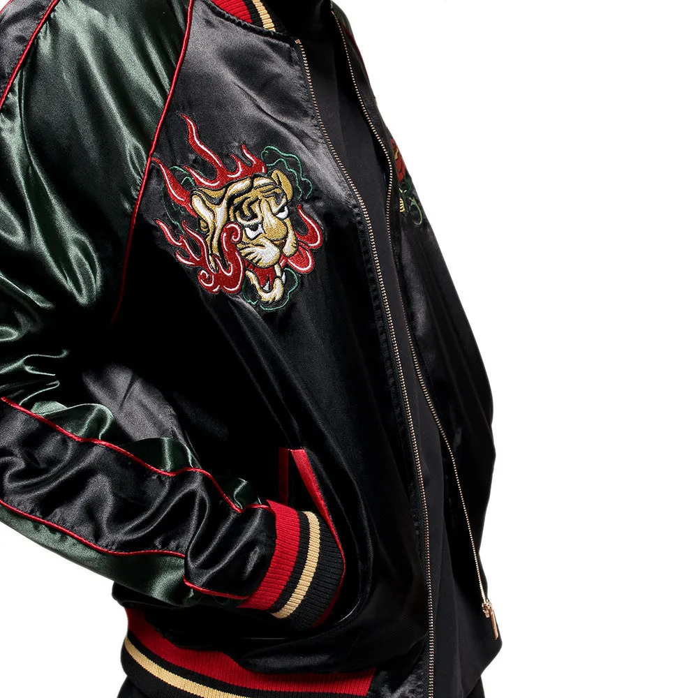 Japanese Tiger Satin Gucci Color Embroidery Souvenir Jacket