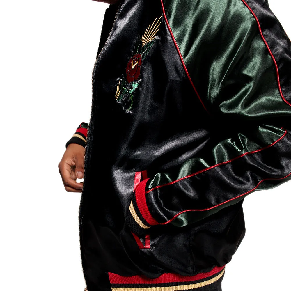 Japanese Tiger Satin Gucci Color Embroidery Souvenir Jacket