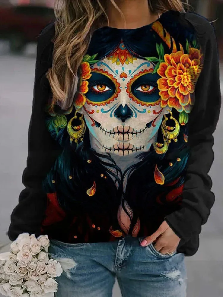 La Catrina Print Sweatshirt