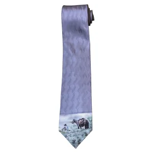 Limited-Edition Silk Sagebrush Picnic Silk Tie by Teal Blake