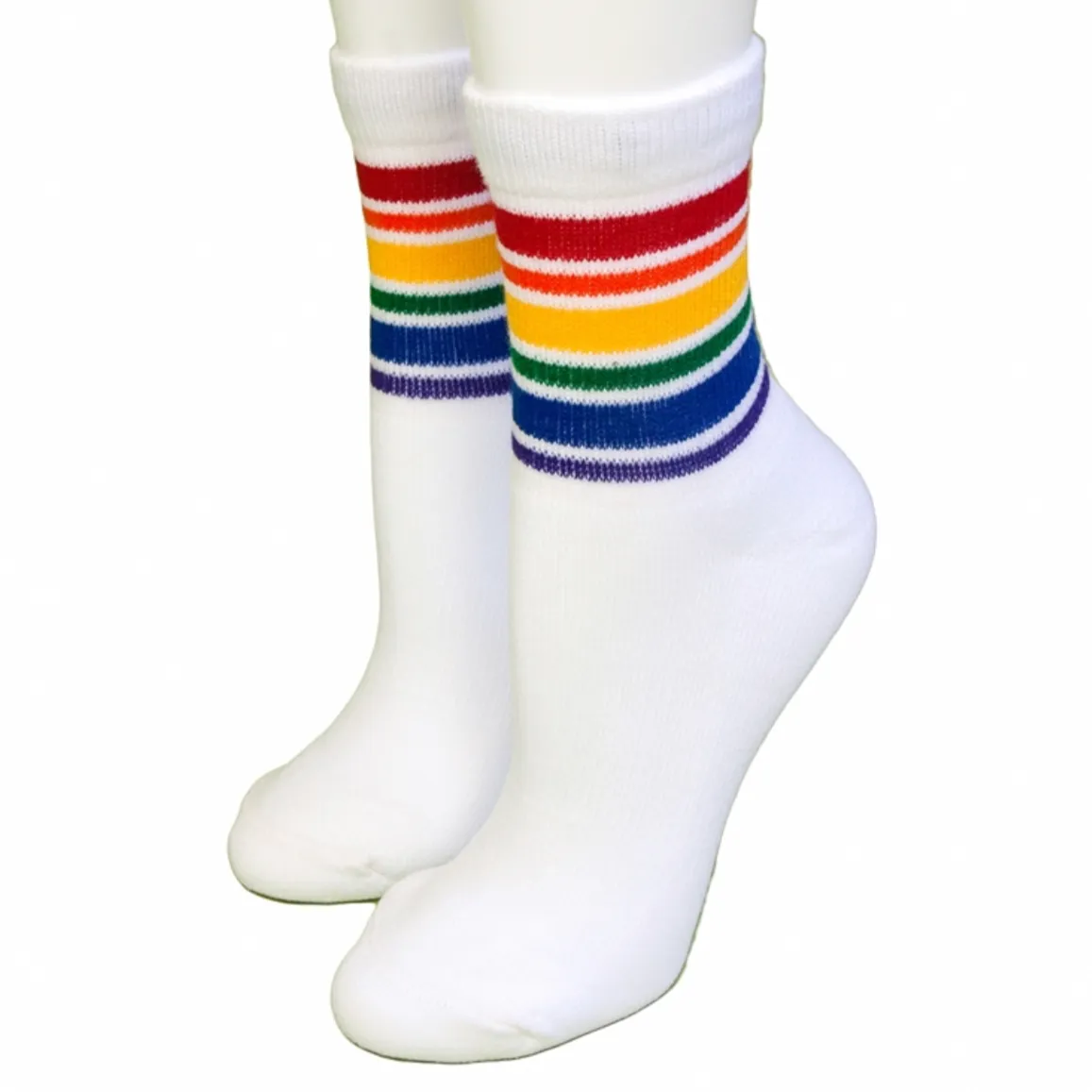 Low Cut Athletic Pride Tube Socks - White