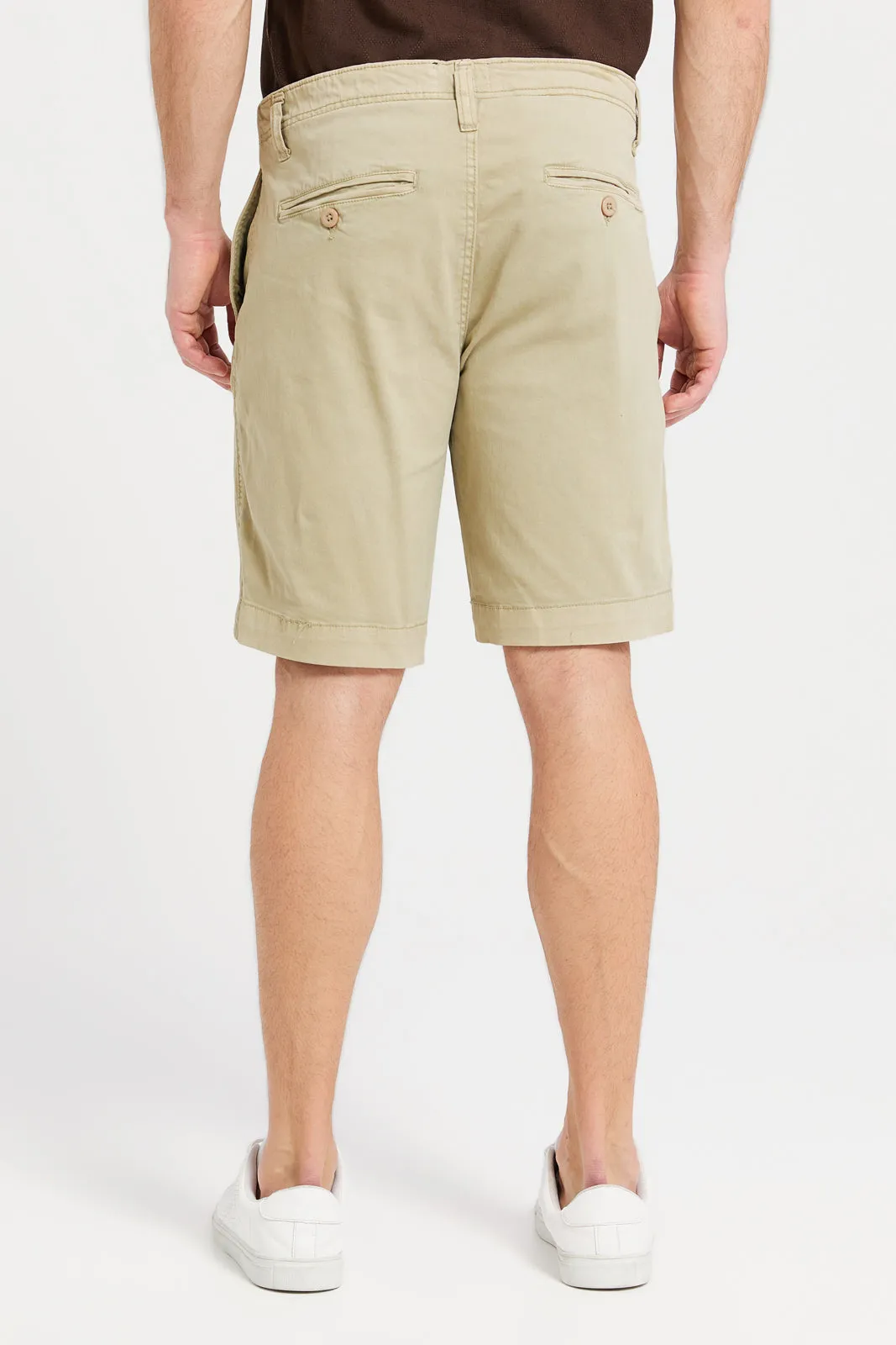 Men Beige Chino Shorts