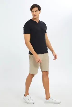 Men Beige Knee Length Shorts