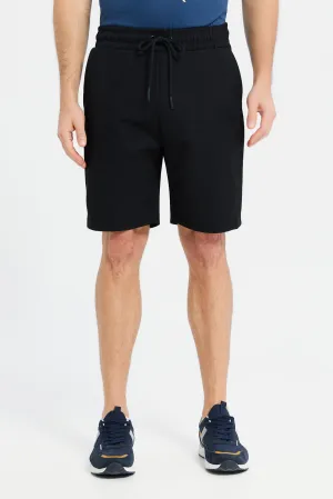 Men Black Pull On Short