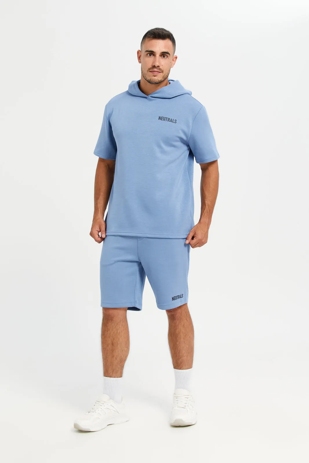 Men Blue Plain Active Shorts