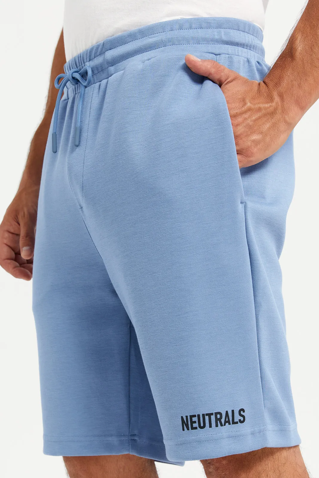 Men Blue Plain Active Shorts