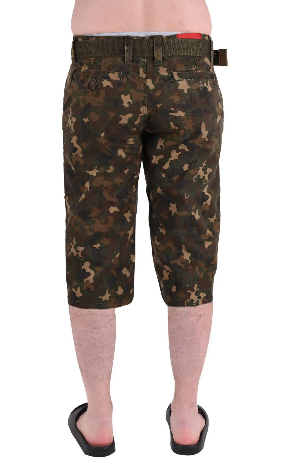 Men Camouflage Shorts With Belt