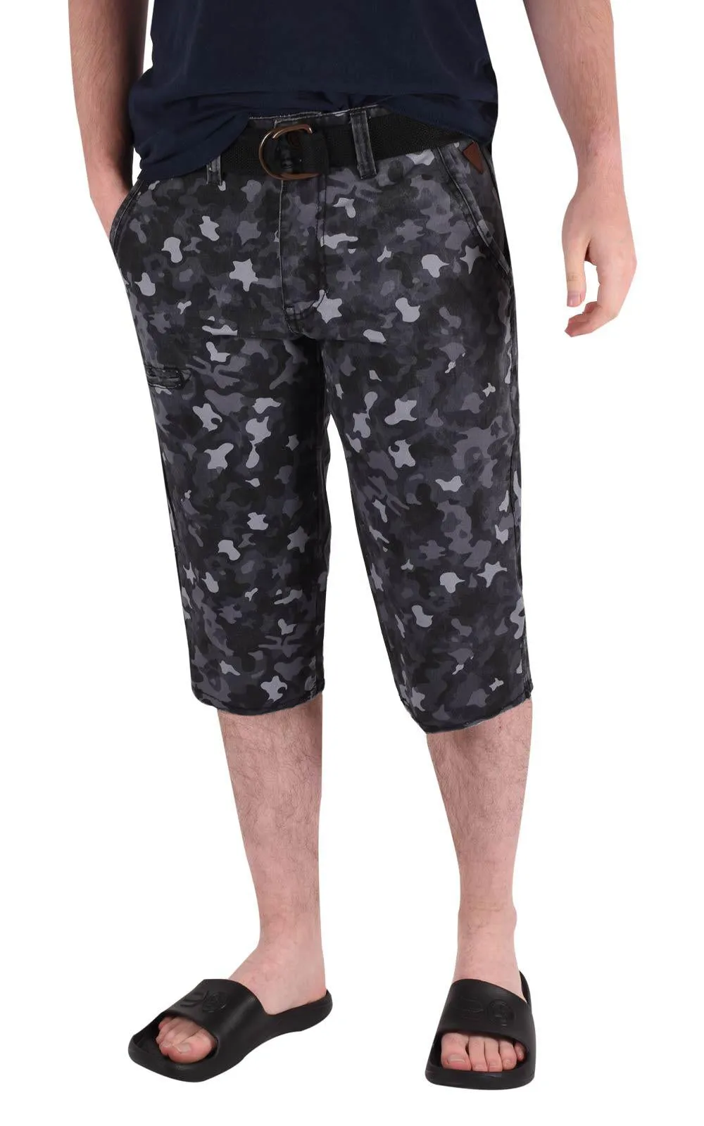 Men Camouflage Shorts With Belt