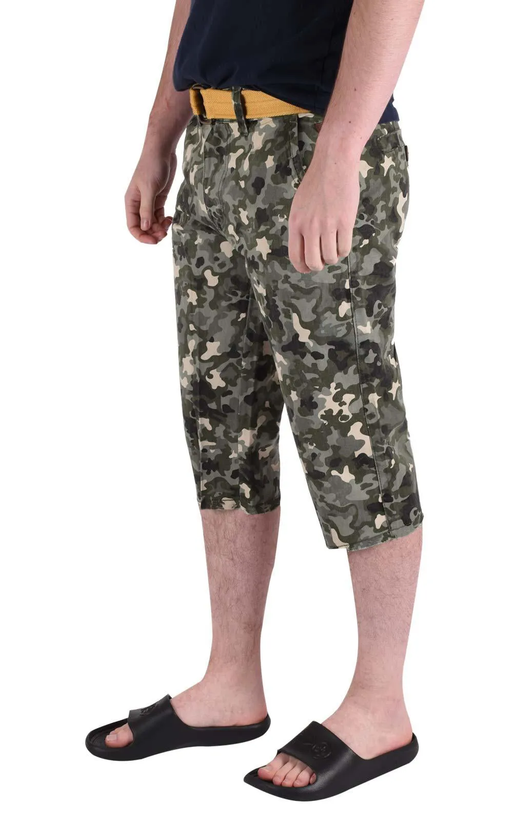 Men Camouflage Shorts With Belt