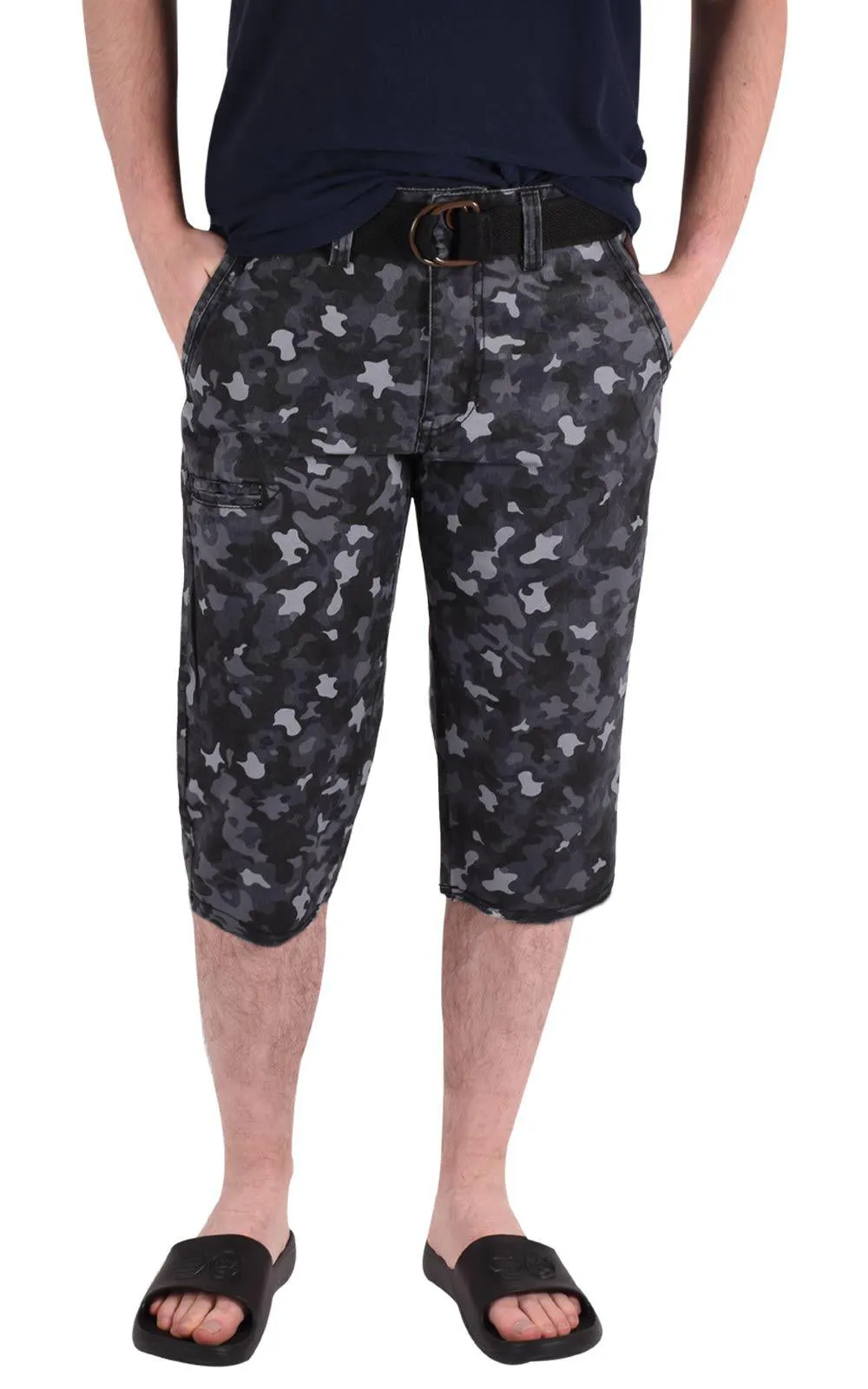 Men Camouflage Shorts With Belt