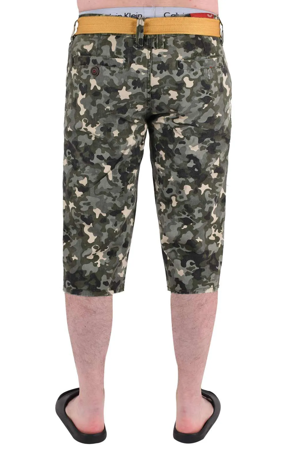 Men Camouflage Shorts With Belt