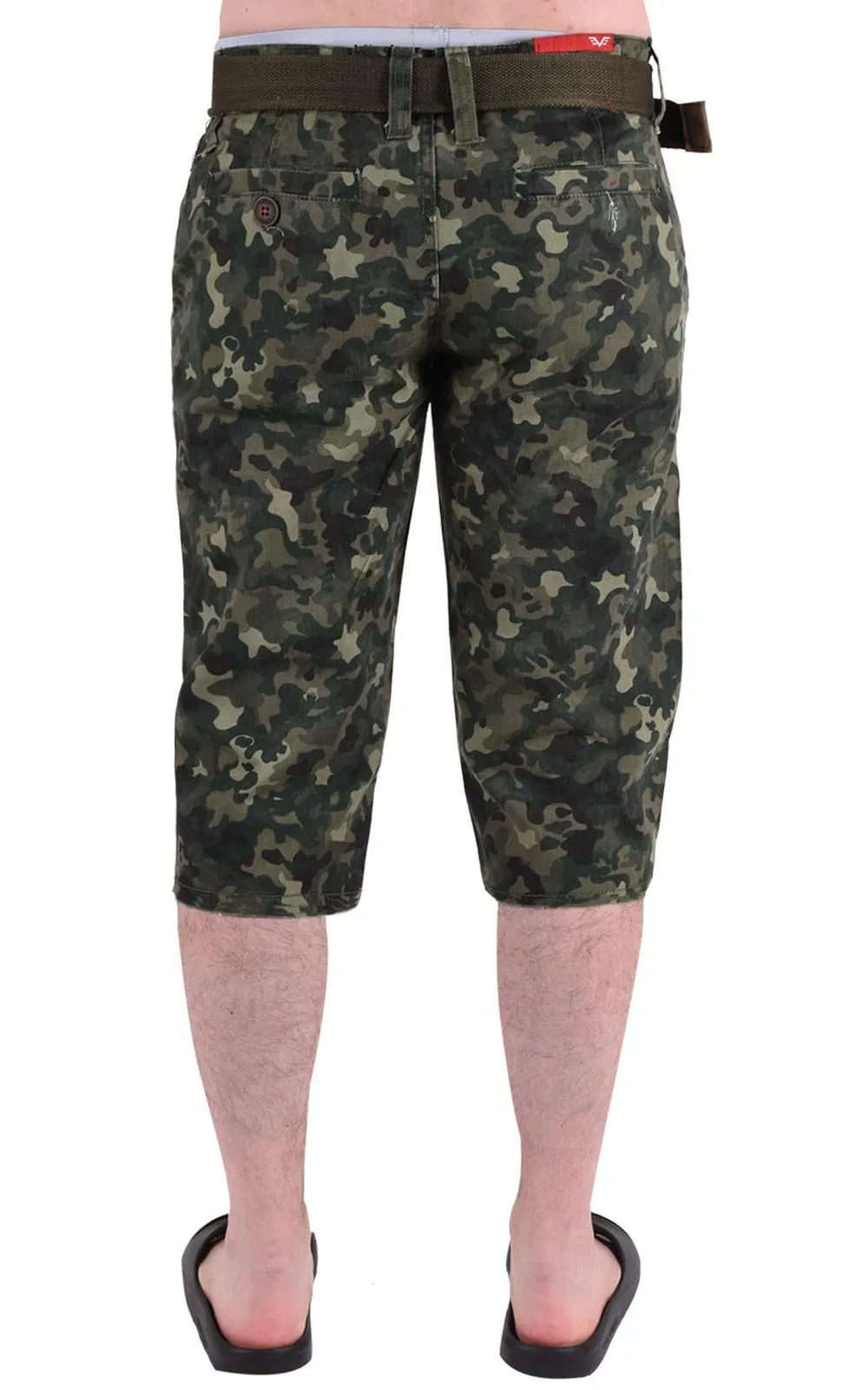 Men Camouflage Shorts With Belt