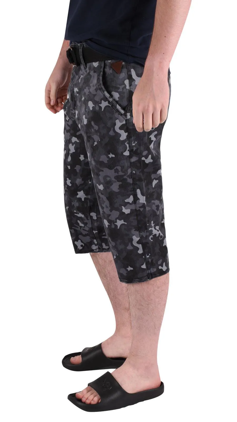 Men Camouflage Shorts With Belt