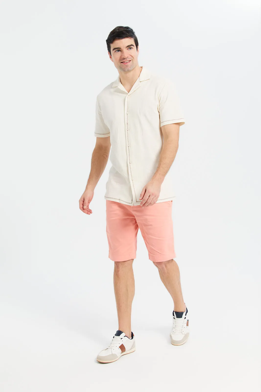 Men Coral Chino Shorts