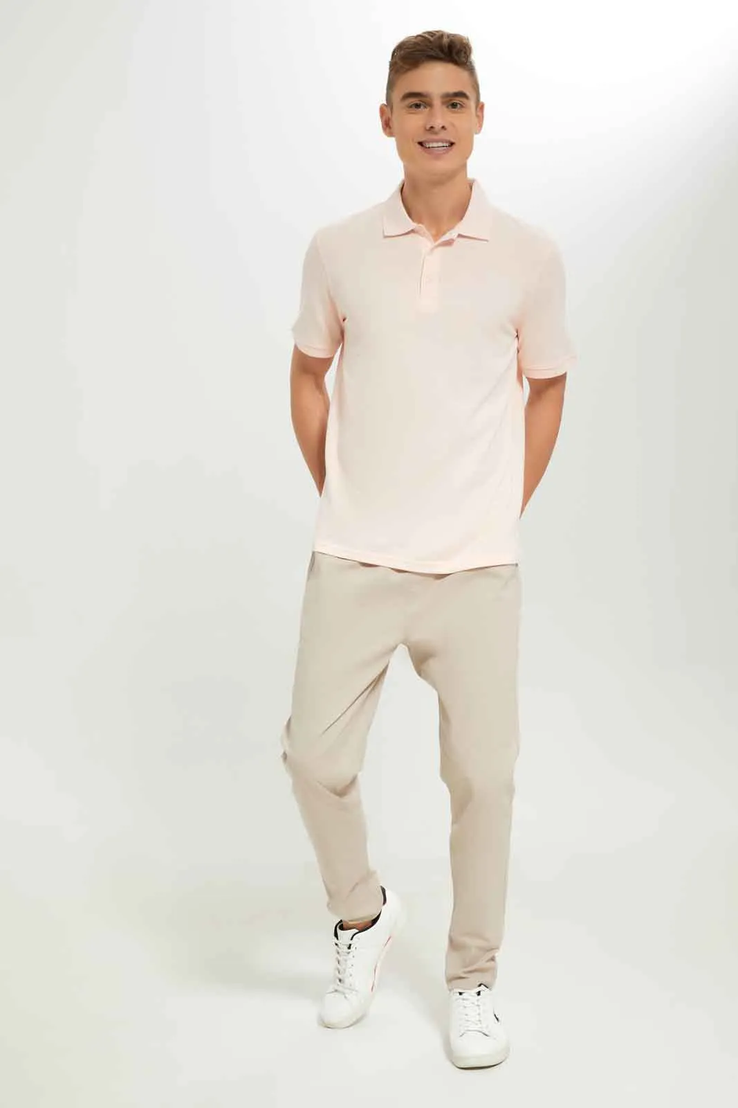 Men Pink Polo Shirt