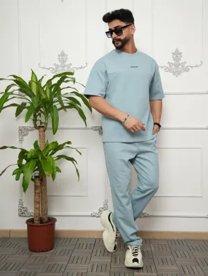 Men Solid Tee & Pants Set