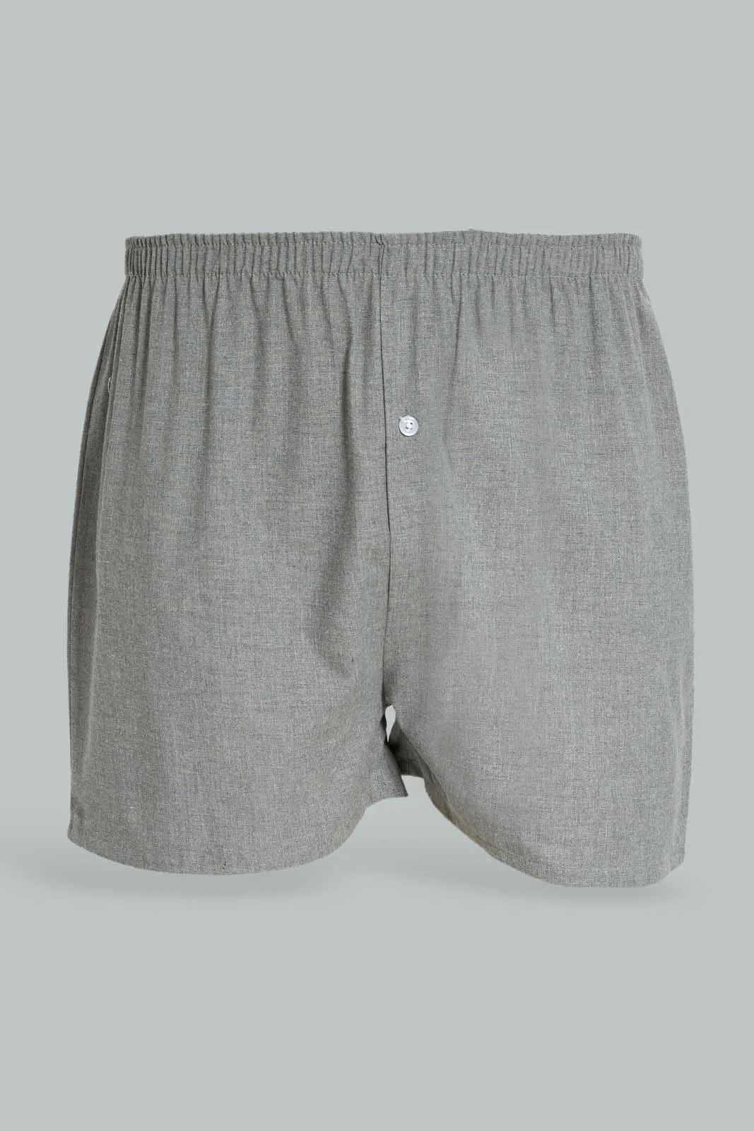 Men White And Grey Boxers Short Set (2 Piece)