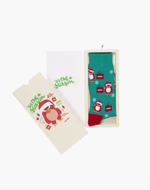 MENS ANGRY BIRDS TIS THE SEASON BAMBOO SOCK CARD