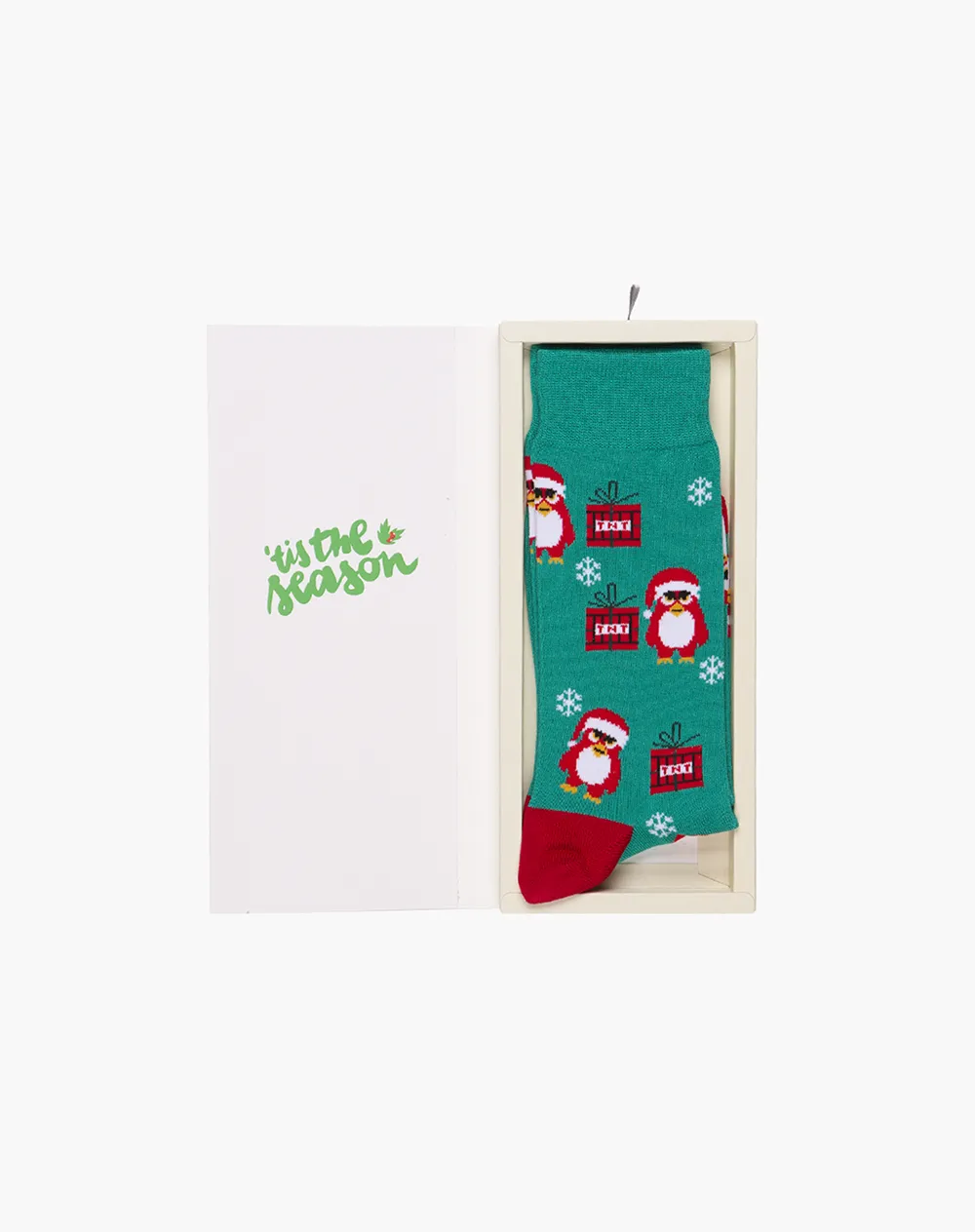 MENS ANGRY BIRDS TIS THE SEASON BAMBOO SOCK CARD