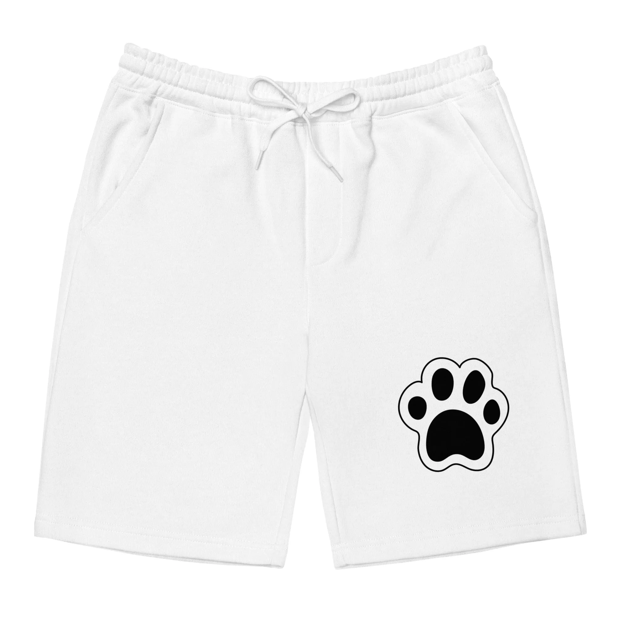 Men's Fleece Shorts with Paw Print