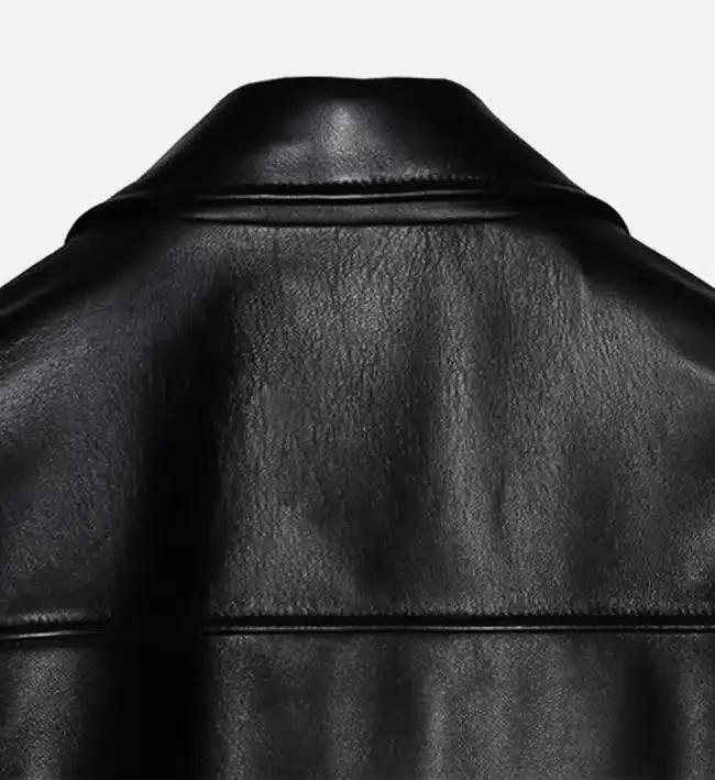 Men's Minimal Black Leather Jacket