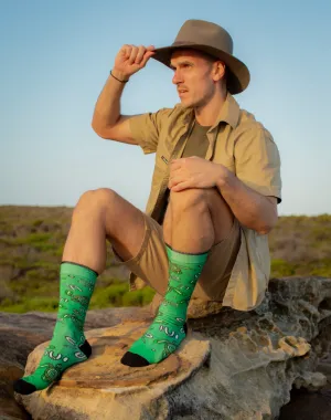 MENS NATIVE AUSTRALIAN TURTLE BAMBOO SOCK