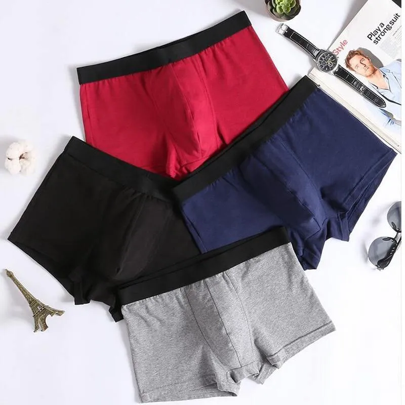 Men's Panties Underpants Underwear Cotton Man Big Short Breathable Solid Flexible Shorts Boxersn