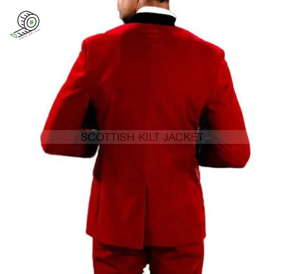 Men's Red Velvet Wedding Blazers