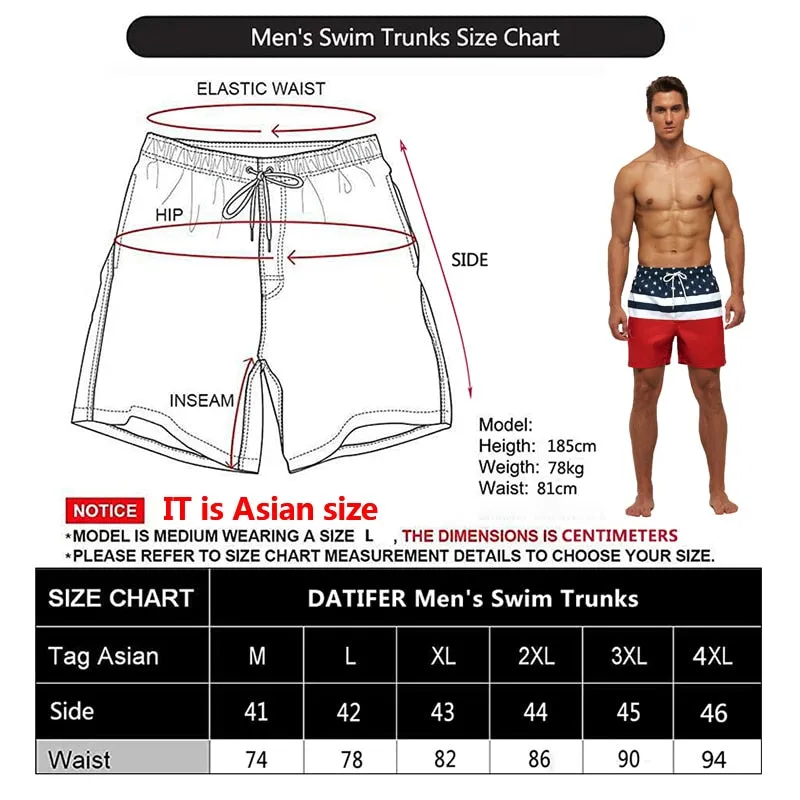 Men's Sports Short Beach Bermuda Board Shorts Surfing Swimming Boxer Trunks Bathing Suits Swimwear Swimsuit