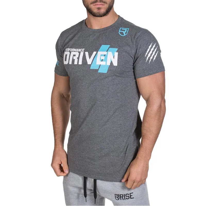 New Brand Mens muscle T shirt bodybuilding fitness men tops cotton singlets Plus Big size T shirt gasp Short Sleeve Tshirt