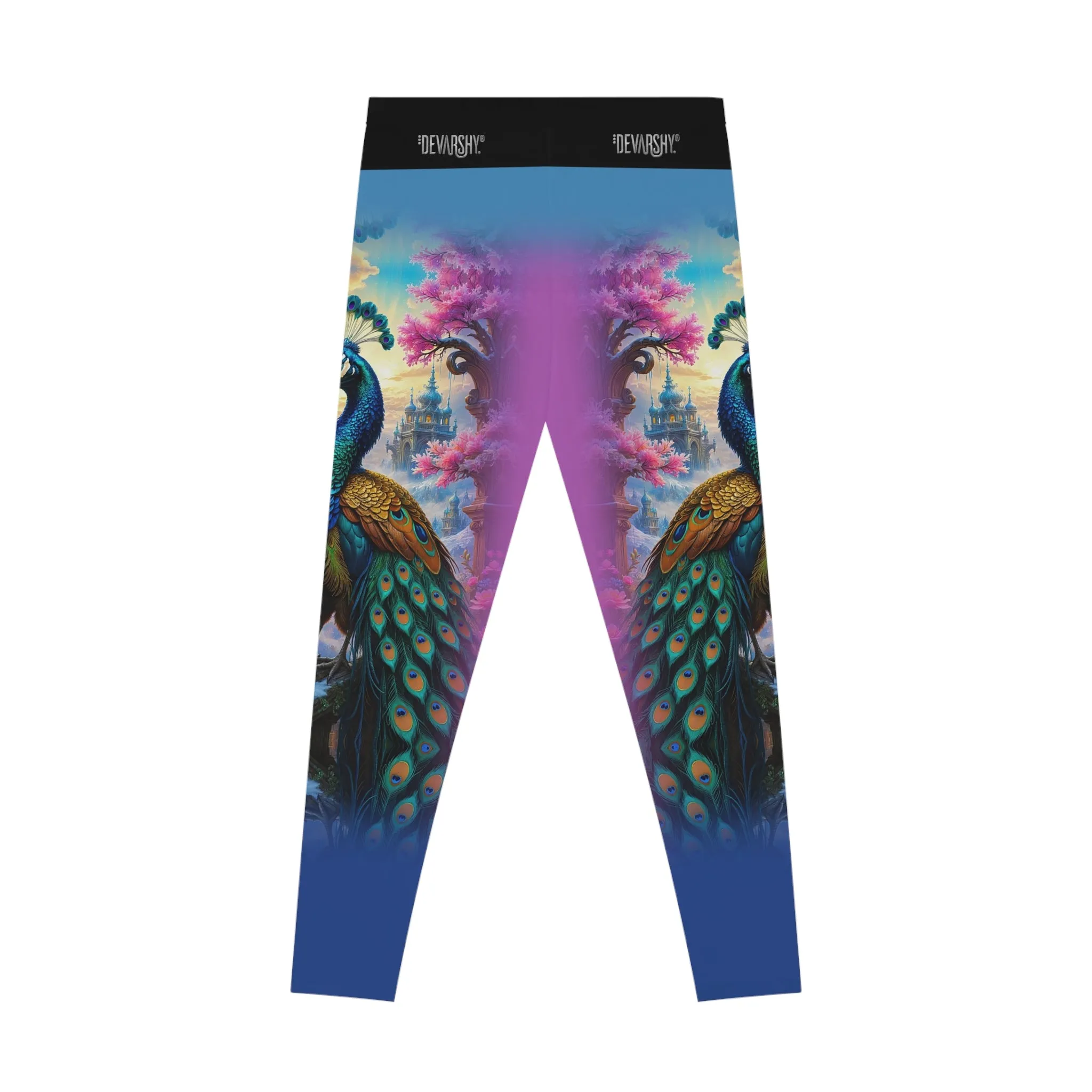 Peacock Print Leggings Women Spandex Leggings Casual Wear Leggings Women Peacock Florals Leggings Lounge Wear | 10408