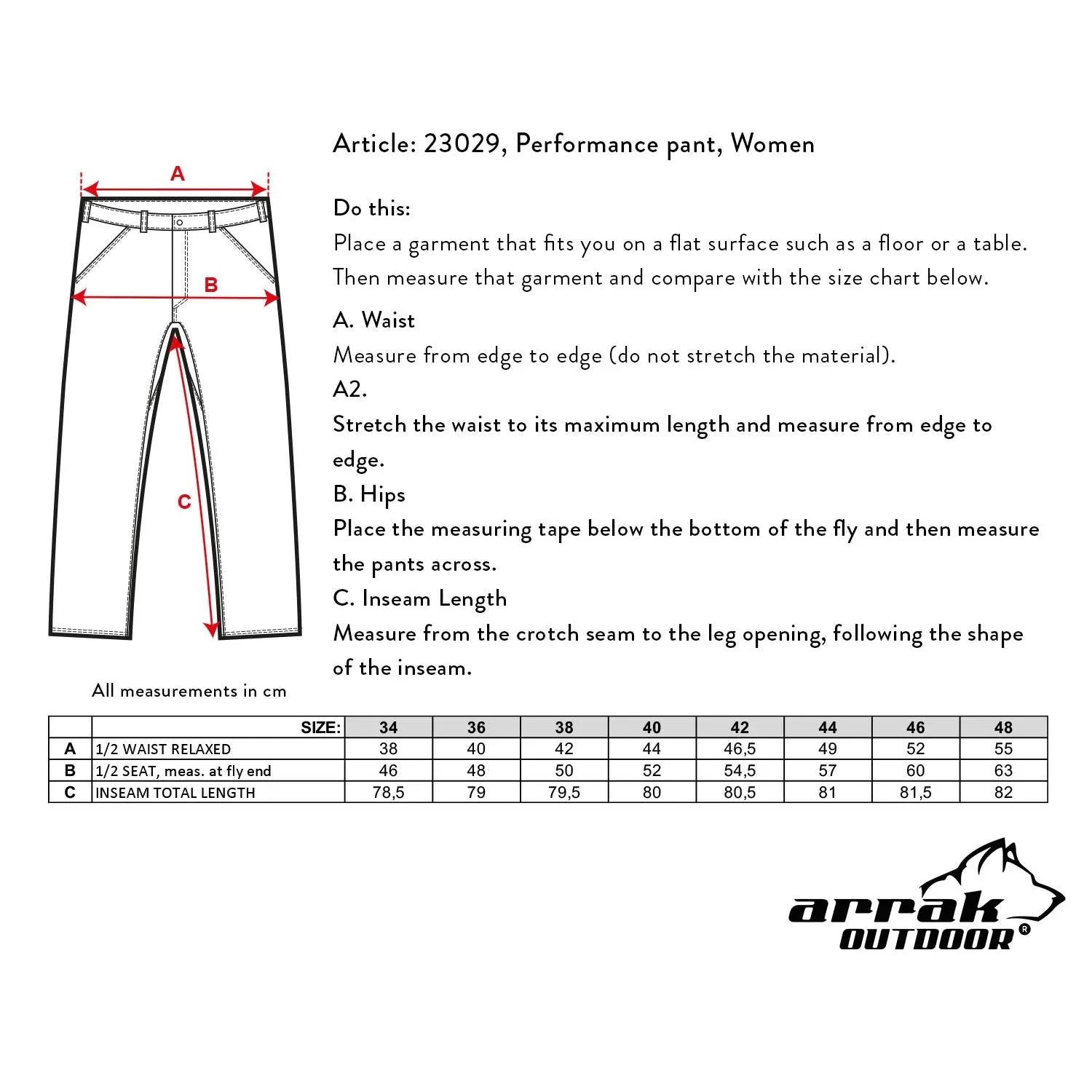 Performance Pants Lady (Black)